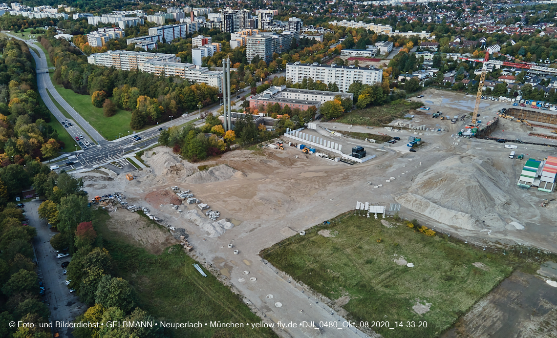 08.10.2020 - Baustelle Alexisquartier und Umgebung in Neuperlach 08.10.2020 - Baustelle Alexisquartier und Umgebung in Neuperlach